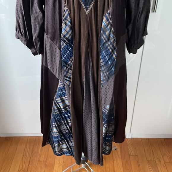 BCBGMAXAZRIA Multi colored Dress in Brown/Gold/Blue Size-Small/fits M/L NWT - Picture 9 of 13